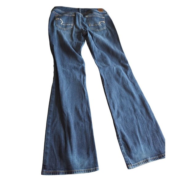 American Eagle Slim Boot Denim Jeans Womens Size 8 Regular Blue Medium Wash - Picture 2 of 8